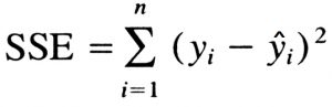 فرمول مجموع مربعات خطا