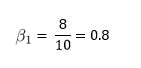 محاسبه بتا یک در رگرسیون خطی ساده
